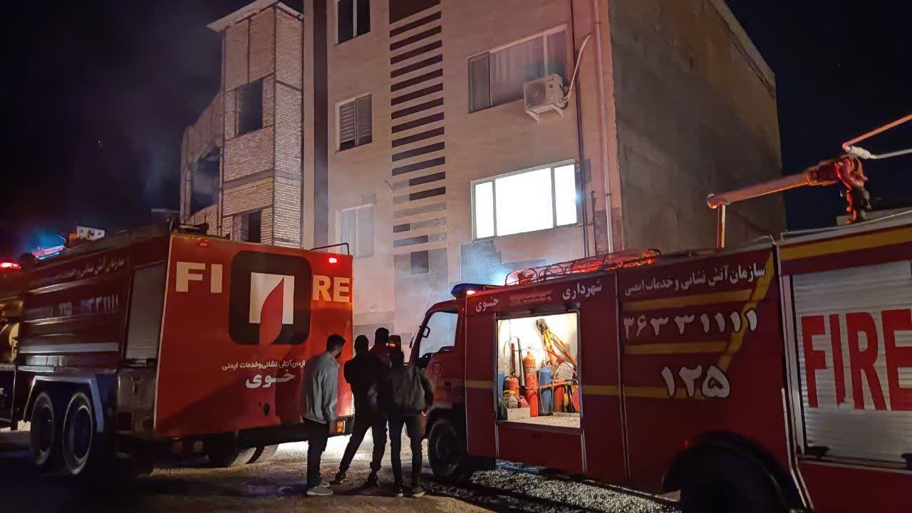 آتش سوزی منزل مسکونی در شهرک ولیعصر(عج) خوی هیچ مصدومی نداشته است